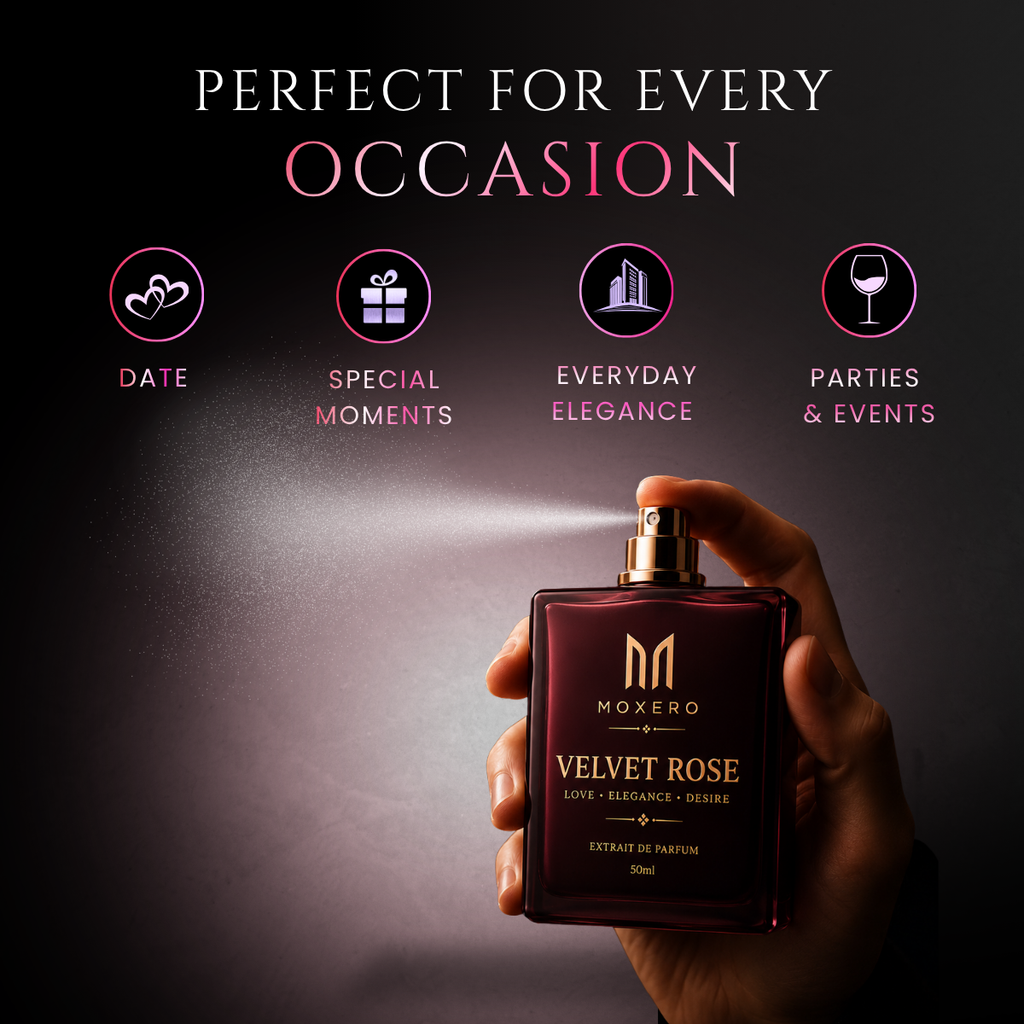 Moxero Velvet Rose perfume for daily wear and special occasions