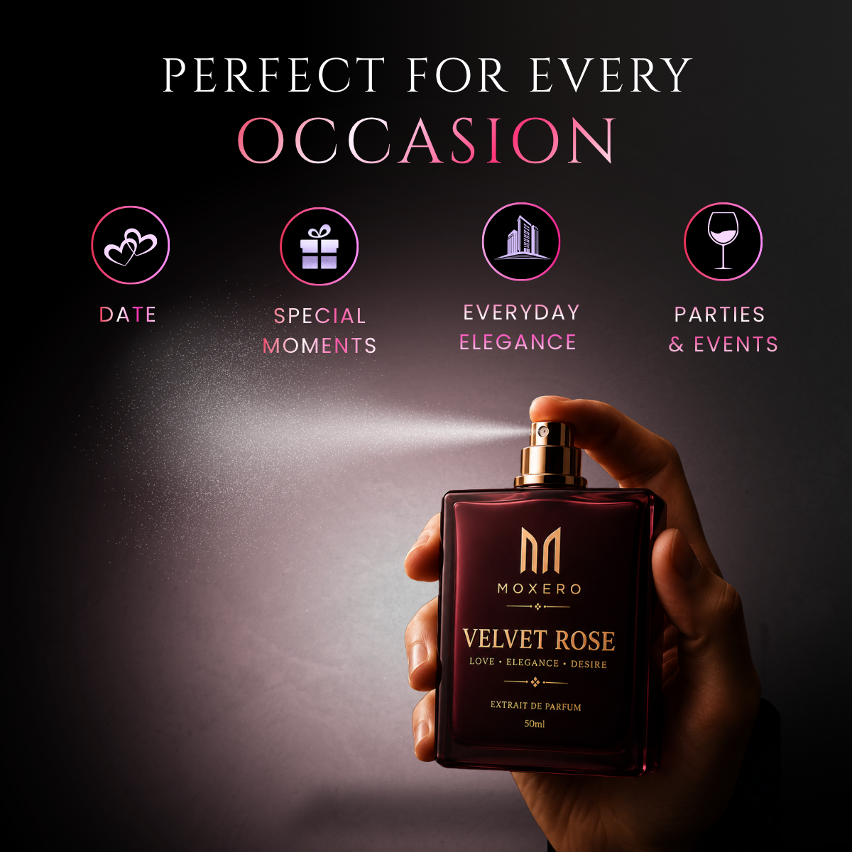 Moxero Velvet Rose perfume for daily wear and special occasions