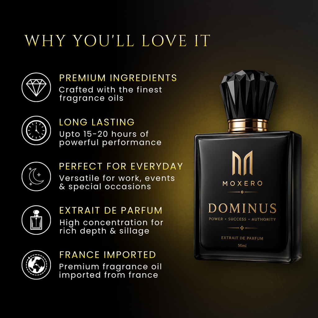Dominus by Moxero – long-lasting IFRA certified men's perfume benefits