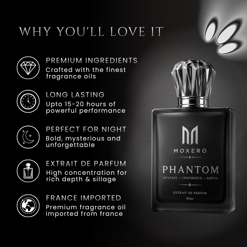 Phantom by Moxero – long-lasting IFRA certified men's perfume